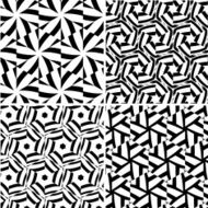set of abstract black and white stripe pattern background