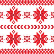 Dark nordic knitted seamless pattern