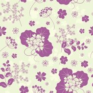 Garden flowers and herbs seamless background N3