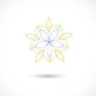 abstract color floral pattern icon N2