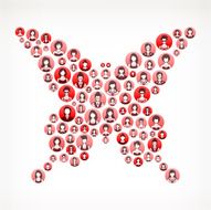 Butterfly Women Faces Girl Power Pattern