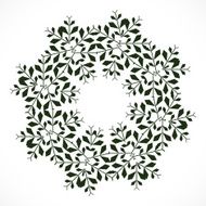 abstract black and white floral pattern background N11