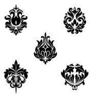 Damask floral patterns