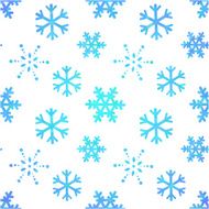 Winter ornate snowflakes decorative seamless pattern