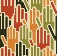 Diversity human hands pattern