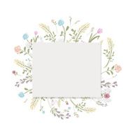 Spring floral frame for your design