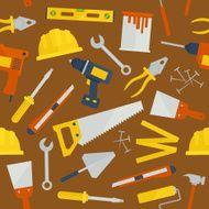 Repair Construction Renovation seamless pattern with tools