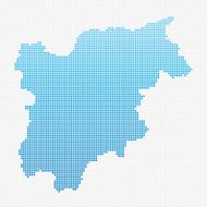 Italy Regions Trentino Alto Adige Map Blue Dot Pattern