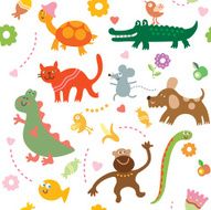 pattern with the image of animals N2