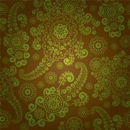 Green paisley seamless