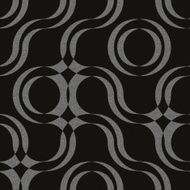 Seamless modern geometric design on black paper