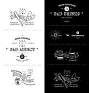 vector set - Trendy Retro Vintage Insignias Badges