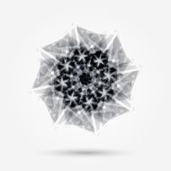 abstract black and white icon for design