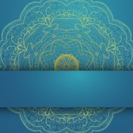 Circle lace hand-drawn ornament card N4