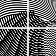 abstract black and white stripe pattern banner background N4