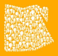 Egypt on Vector Lightbulb Pattern Background