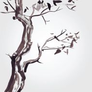 Old tree in Chinese style