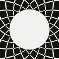Paper with black and white circular geometric pattern N3