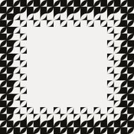 Paper with black and white frame geometric pattern N8