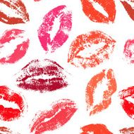 Seamless pattern print of lips