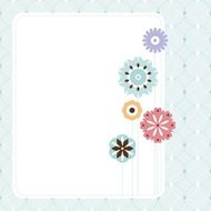 seamless floral card blue