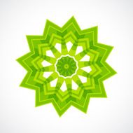 set of abstract green floral pattern for design