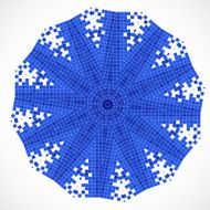 abstract blue round check pattern background