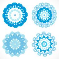 set of abstract color floral pattern for design N5