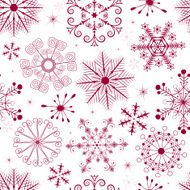 Seamless white pink and red christmas pattern