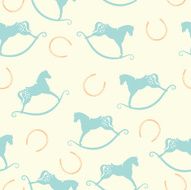Rocking Horse Seamless Pattern