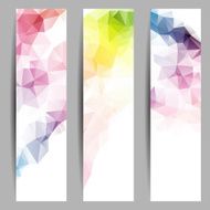 Set of banners with abstract triangles N6