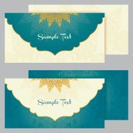 greeting cards in east style on blue background