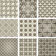Set of 9 seamless patterns N6