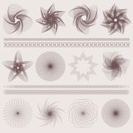 Guilloche pattern (watermarks borders) for (banknote money currency cheque check) N3