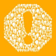 Error Icon on Vector Lightbulb Pattern Background