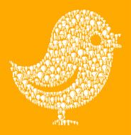 Bird on Vector Lightbulb Pattern Background N2