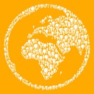 World Globe on Vector Lightbulb Pattern Background