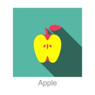 Apple slice food and drink flat icon series