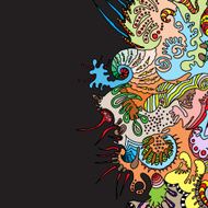 abstract background sketch hand drawn ornamental doodle vector
