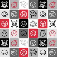 Faces checked pattern