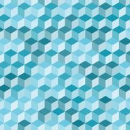 Lake Geometric Cube Hexagon Pattern