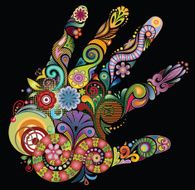Hand from colors