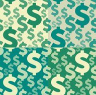 Dollar Sign Seamless Pattern Set