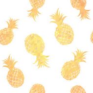 Geometric seamless pattern with pineapples