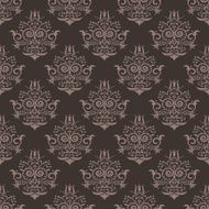 Vector Seamless Damask Pattern N14