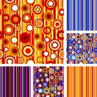 Seamless lines and circle pattern background