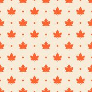 Retro seamless pattern Maple leaves
