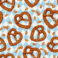 Seamless pattern with pretzels