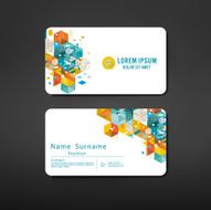 modern geometric business cards design template layout