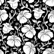 Seamless hibiscus flower background pattern